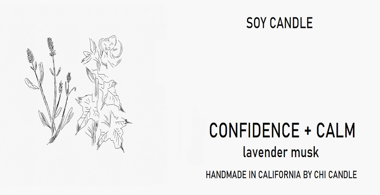Confidence + Calm Soy Candle 8 oz Tumbler.  Hand-sketched