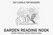 Garden Reading Nook 8 oz Glass Jar Literary Soy Candle for Readers
