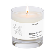 Confidence + Calm Soy Candle 8 oz Tumbler.  Hand-sketched